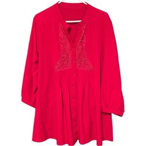 Unbranded red plus size 2XL blouse tunic like New